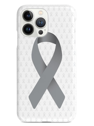 Gray Awareness Ribbon - White Case