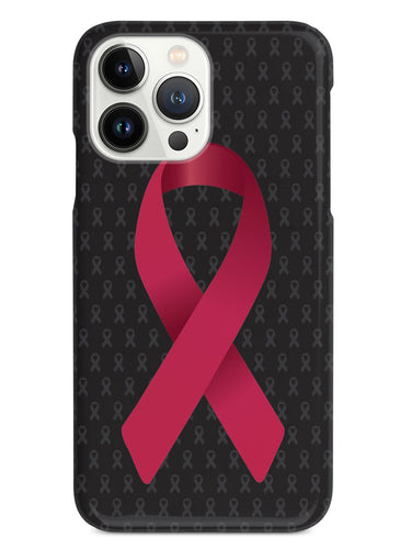 Burgundy Awareness Ribbon - Black Case