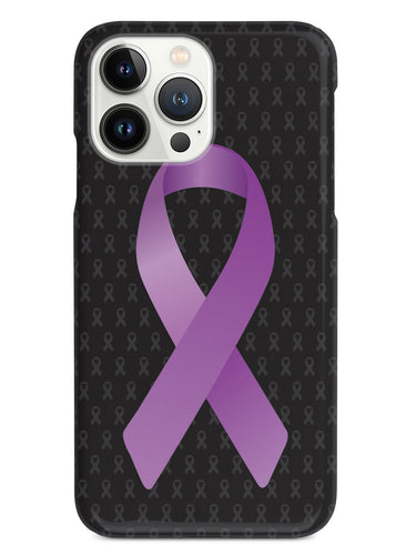 Dark Lavender Awareness Ribbon - Black Case