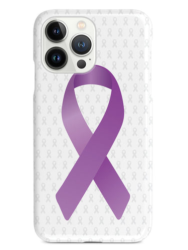 Dark Lavender Awareness Ribbon - White Case