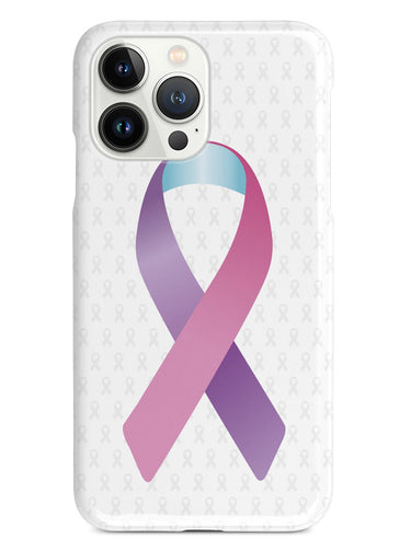 Pink Purple and Blue Awareness Ribbon - White Case