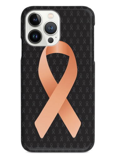 Peach Awareness Ribbon - Black Case