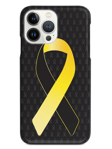 Yellow and Black Awareness Ribbon - Black Case