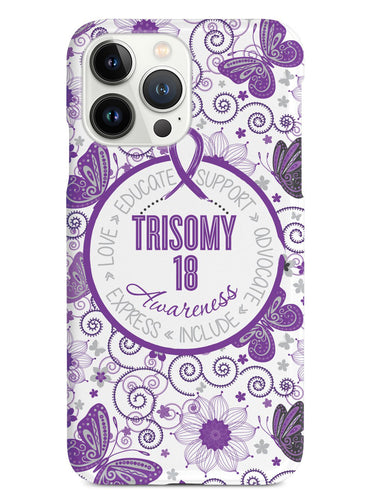 Trisomy 18 Awareness - Butterfly Pattern Case