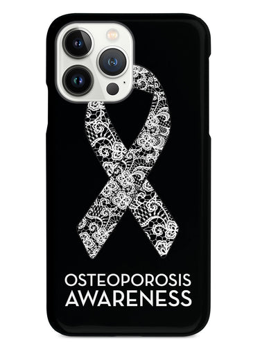 Osteoporosis Awareness Ribbon - Black Case