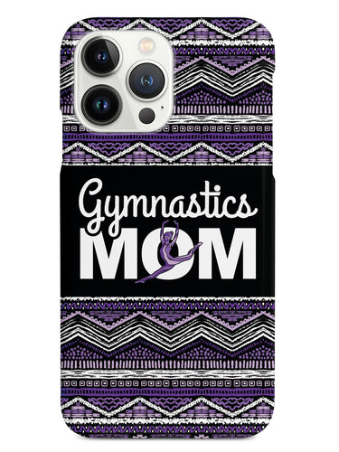 Purple Gymnastics Mom - Black Case