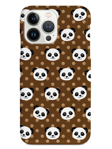 Cute Panda Pattern - Brown Polka Dots Case